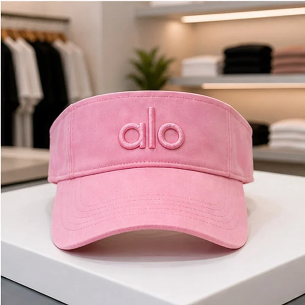 ALO Yoga Pink Pilates Open Top Visor Hat OS